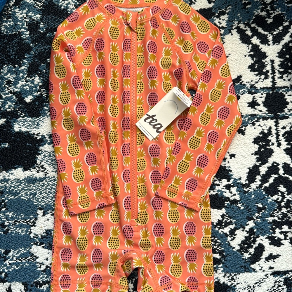 Tea Collection Pineapple swim rash guard
